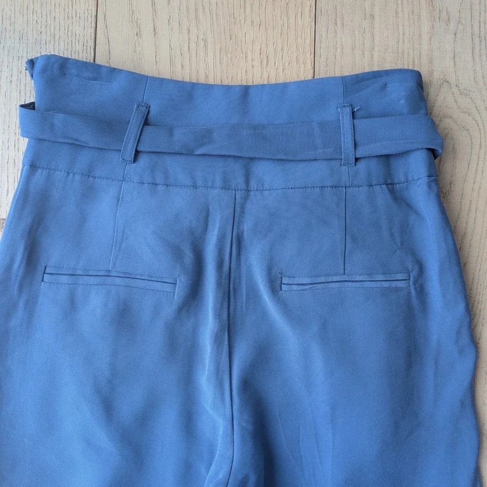 NWT DYNAMITE GISELE STRAIGHT‎ High Waist Belted Twill Pant True Navy TP XS